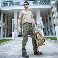 Relaxed Tactical Cargo Pants for Men with Reinforced Knees