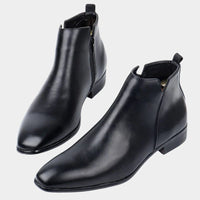 Elegant Retro Ankle Boots for Men with Side Zip Closure
