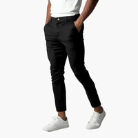 Refined Chino Pants for Men with Elastic Waistband