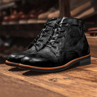 Stylish Cushioned Work Boots for Men with Soft Insole