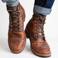 Stylish Vintage Lace Up Ankle Boots for Men
