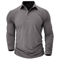 Effortless Stretch Polo Shirt for Men with Buttoned Collar