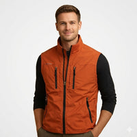 Effortless Full Zip Utility Vest for Men with Secure Pockets