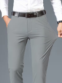 Refined Stretch Tailored Dress Pants for Men