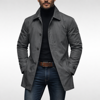 Elegant Trench Coat for Men with Weather Resistant Finish