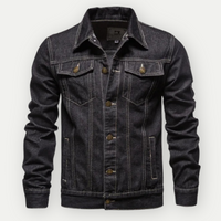 Effortless Denim Jacket for Men with Button Placket