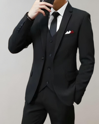 Elegant Three Piece Suit for Men with Vest and Blazer