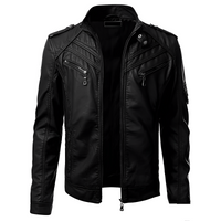 Stylish Quilted Biker Jacket for Men