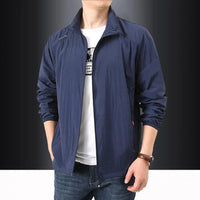 Effortless Quick Drying Windbreaker Jacket for Men with Stand Collar