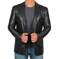 Elegant Two Button Blazer for Men with Back Vent