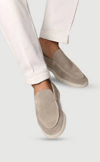 Refined Minimalist Slip On Loafers for Men with Contrast Sole
