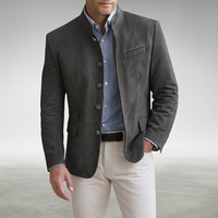 Stylish Button Front Jacket for Men with Deep Pockets