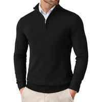 Effortless Soft Knit Half Zip Sweater for Men