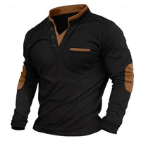 Relaxed V Neck Sweatshirt for Men with Easy Care Finish