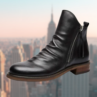 Refined Classic Ankle Boots for Men with Padded Insole