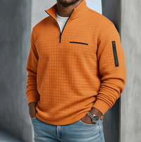 Effortless Waffle Knit Long Sleeve Shirt for Men