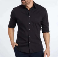 Stylish Zip Up Long Sleeve Shirt for Men with Tailored Fit