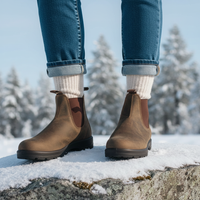 Relaxed Water Repellent Insulated Boots for Men with Treaded Sole