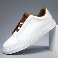 Elegant Everyday Vegan Leather Sneakers for Men