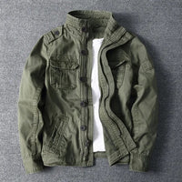 Stylish Military Field Jacket for Men with Utility Pockets