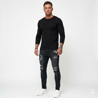 Stylish Distressed Skinny Denim Jeans for Men