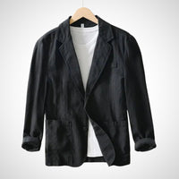 Relaxed Loose Fit Blazer for Men with Rolled Sleeves