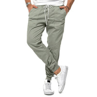 Effortless Slim Fit Drawstring Jogger Pants for Men